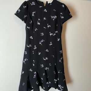 Michael Kors Floral Embroidered Crepe Dress